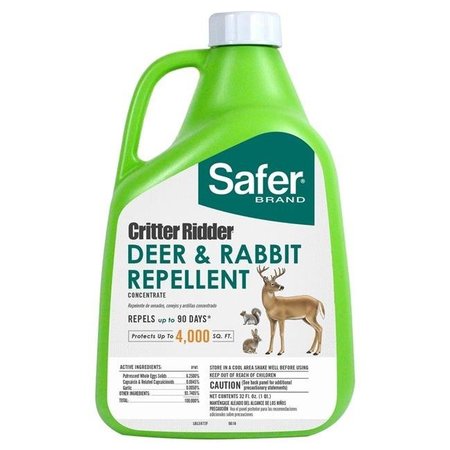 SAFER BRAND Safer Brand 7004639 32 oz Critter Ridder Animal Repellent Concentrate for Deer & Rabbits 7004639